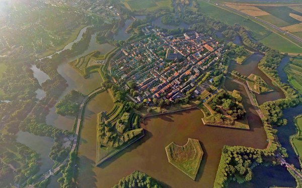 Man Made Star fort Naarden Castles Netherlands HD Wallpaper | Background Image