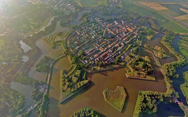 man made Star fort Naarden HD Desktop Wallpaper | Background Image