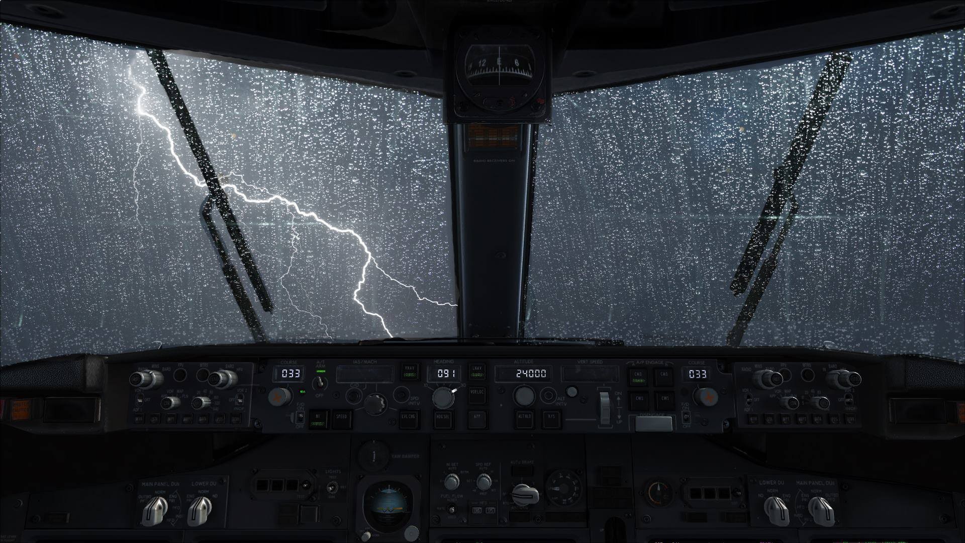 Aircraft View of a Storm from The Cockpit Facebook Cover Photo