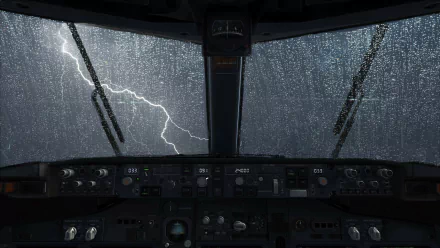  View of a Storm from the Cockpit