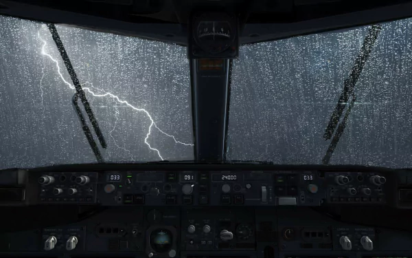  View of a Storm from the Cockpit