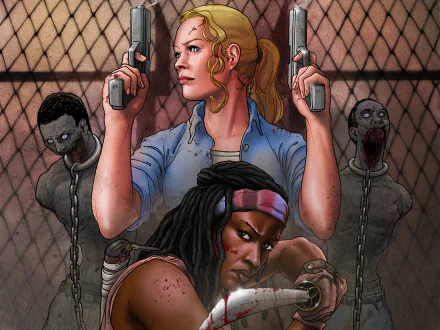 Andrea (The Walking Dead) Michonne (The Walking Dead) TV Show The Walking Dead HD Desktop Wallpaper | Background Image