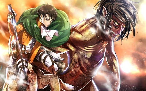 Anime Attack On Titan Levi Ackerman Eren Yeager HD Wallpaper | Background Image