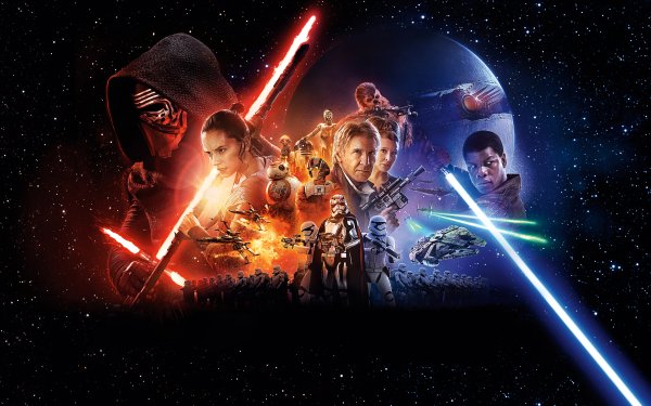 Film Star Wars 7 : Le Réveil de la Force Star Wars Kylo Ren Han Solo Rey Chewbacca R2-D2 Millennium Falcon Finn Princess Leia Lightsaber Poe Dameron BB-8 Captain Phasma Fond d'écran HD | Image