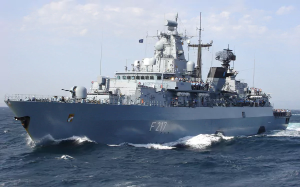 FGS Bayern (F217) warship frigate military german navy HD Desktop Wallpaper | Background Image
