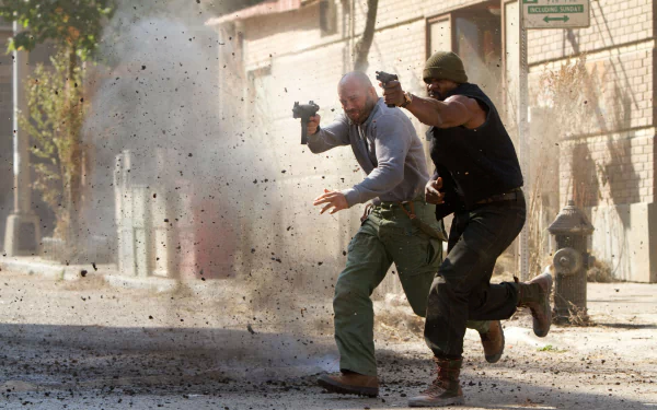 Randy Couture Toll Road Terry Crews Hale Caesar movie The Expendables 2 HD Desktop Wallpaper | Background Image