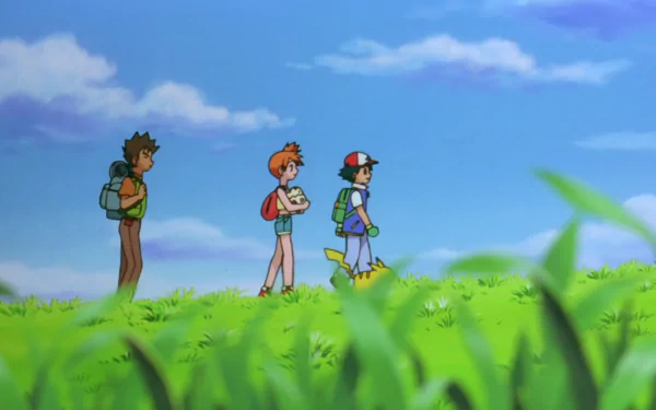 Pikachu Ash Ketchum Misty (Pokémon) Brock (Pokémon) Anime Pokémon: The First Movie HD Desktop Wallpaper | Background Image