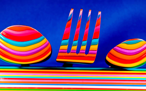 spoon fork colors photography Cutlery HD Desktop Wallpaper | Background Image