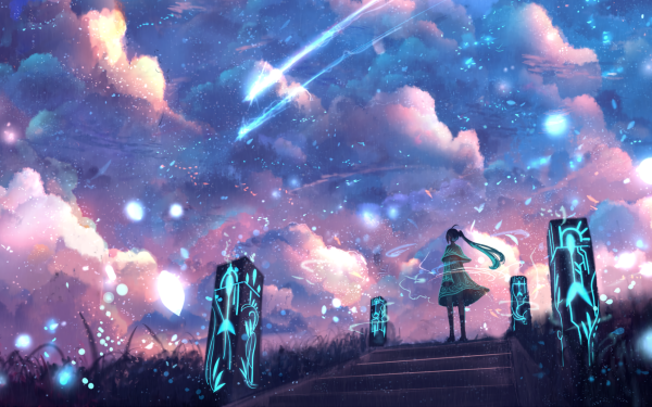 Anime Girl Sky HD Wallpaper | Background Image