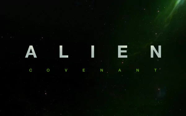 A dynamic 4K Ultra HD background featuring the title Alien: Covenant set against a cosmic backdrop, embodying the film's sci-fi themes and atmosphere.