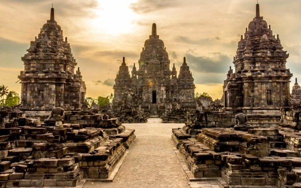 Religious Prambanan Temple Temples Hindu Temple Java Indonesia HD Wallpaper | Background Image