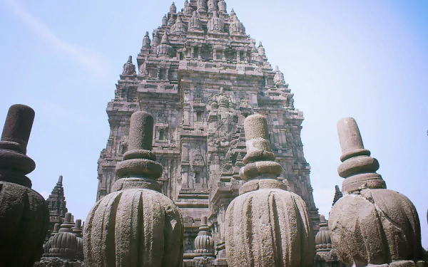 Indonesia Java (Indonesia) Hindu Temple religious Prambanan Temple HD Desktop Wallpaper | Background Image