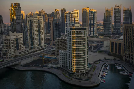 boat building arab skyscraper city man made Dubai HD Desktop Wallpaper | Background Image