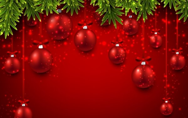 Holiday Christmas Red Christmas Ornaments HD Wallpaper | Background Image