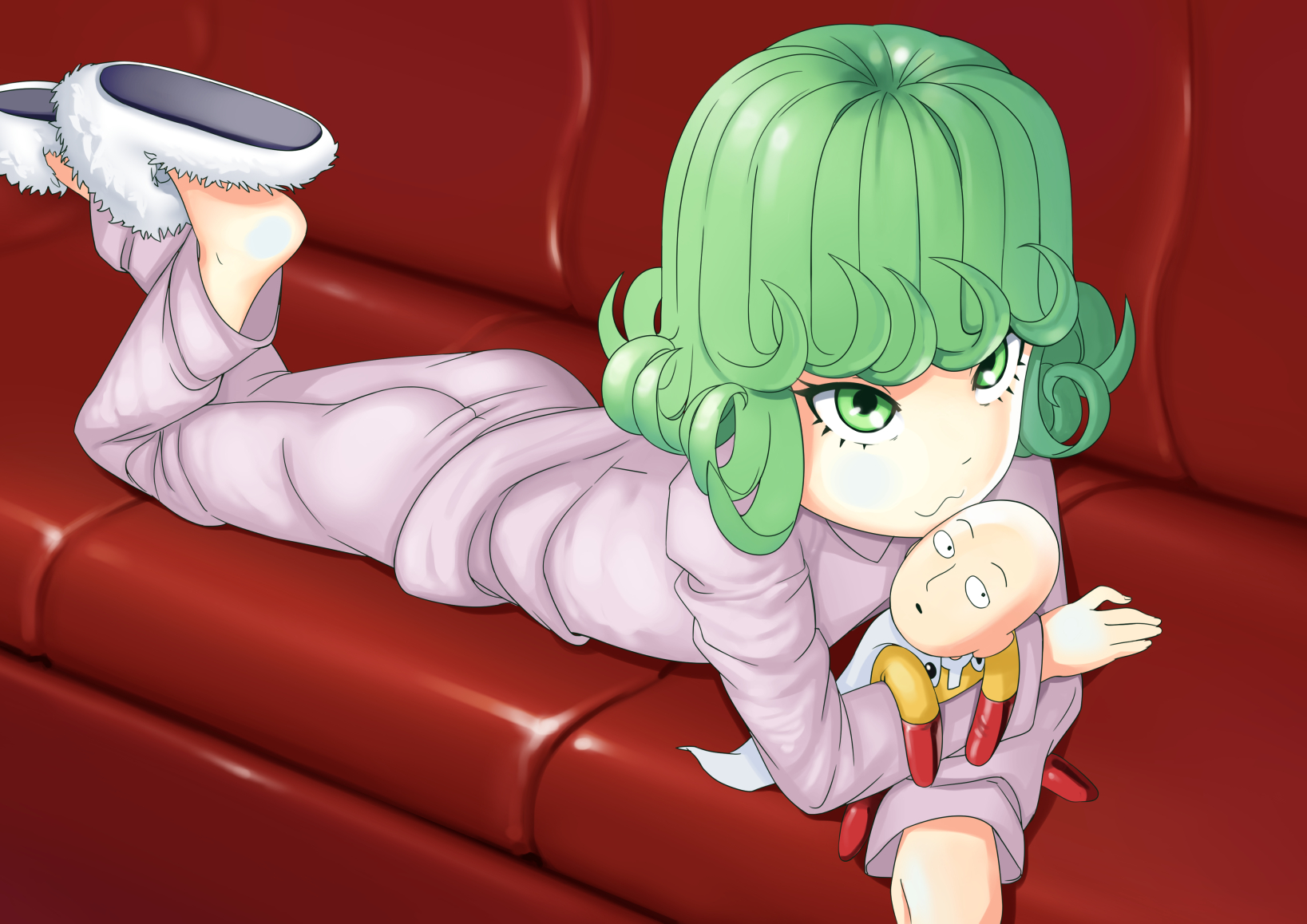 Download Saitama (One-Punch Man) Tatsumaki (One-Punch Man) Anime One-Punch  Man Wallpaper