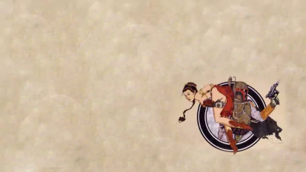 A vibrant HD desktop wallpaper featuring Princess Leia Organa and Boba Fett, set against a sci-fi Star Wars backdrop, combining iconic elements from the beloved franchise.