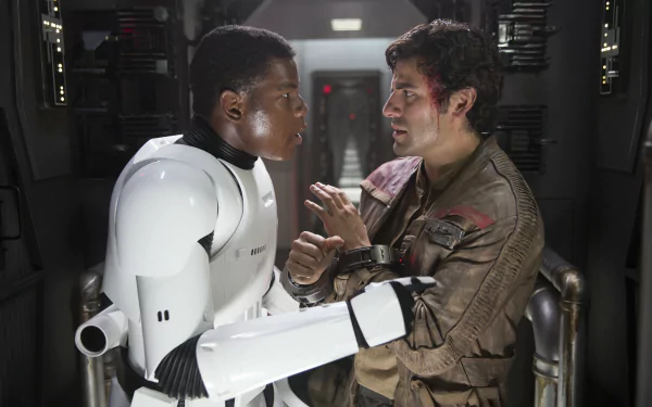Finn (Star Wars) John Boyega Poe Dameron Oscar Isaac Star Wars movie Star Wars Episode VII: The Force Awakens HD Desktop Wallpaper | Background Image