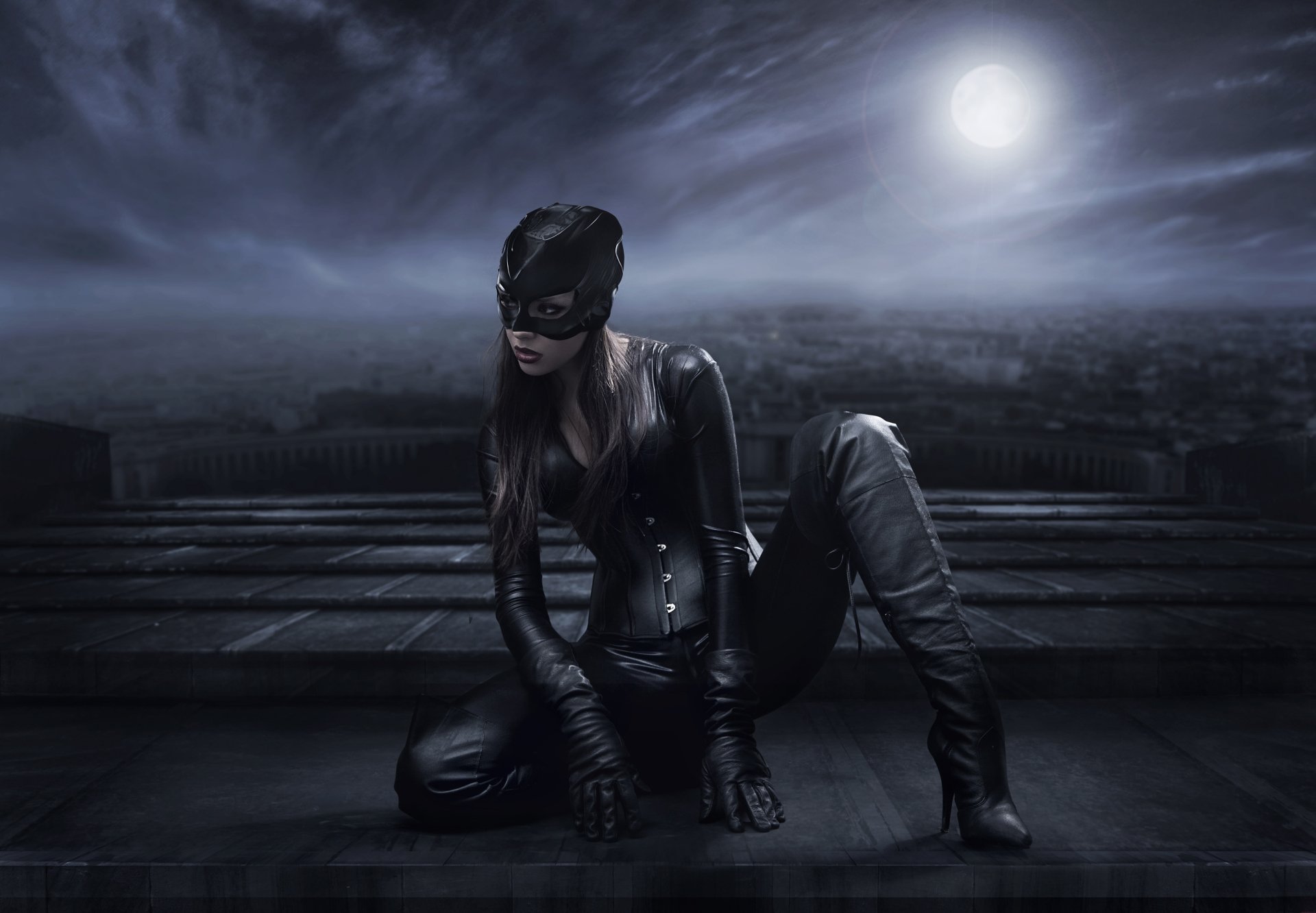 Download DC Comics Catwoman Woman Cosplay 8k Ultra HD Wallpaper