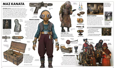 HD PC desktop wallpaper featuring Maz Kanata from Star Wars, showcasing detailed sci-fi character design, iconic props, and scenes from Maz's castle.