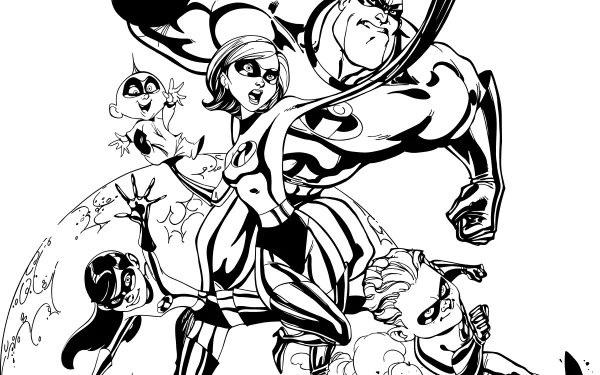 Comic The Incredibles HD Desktop Wallpaper | Background Image