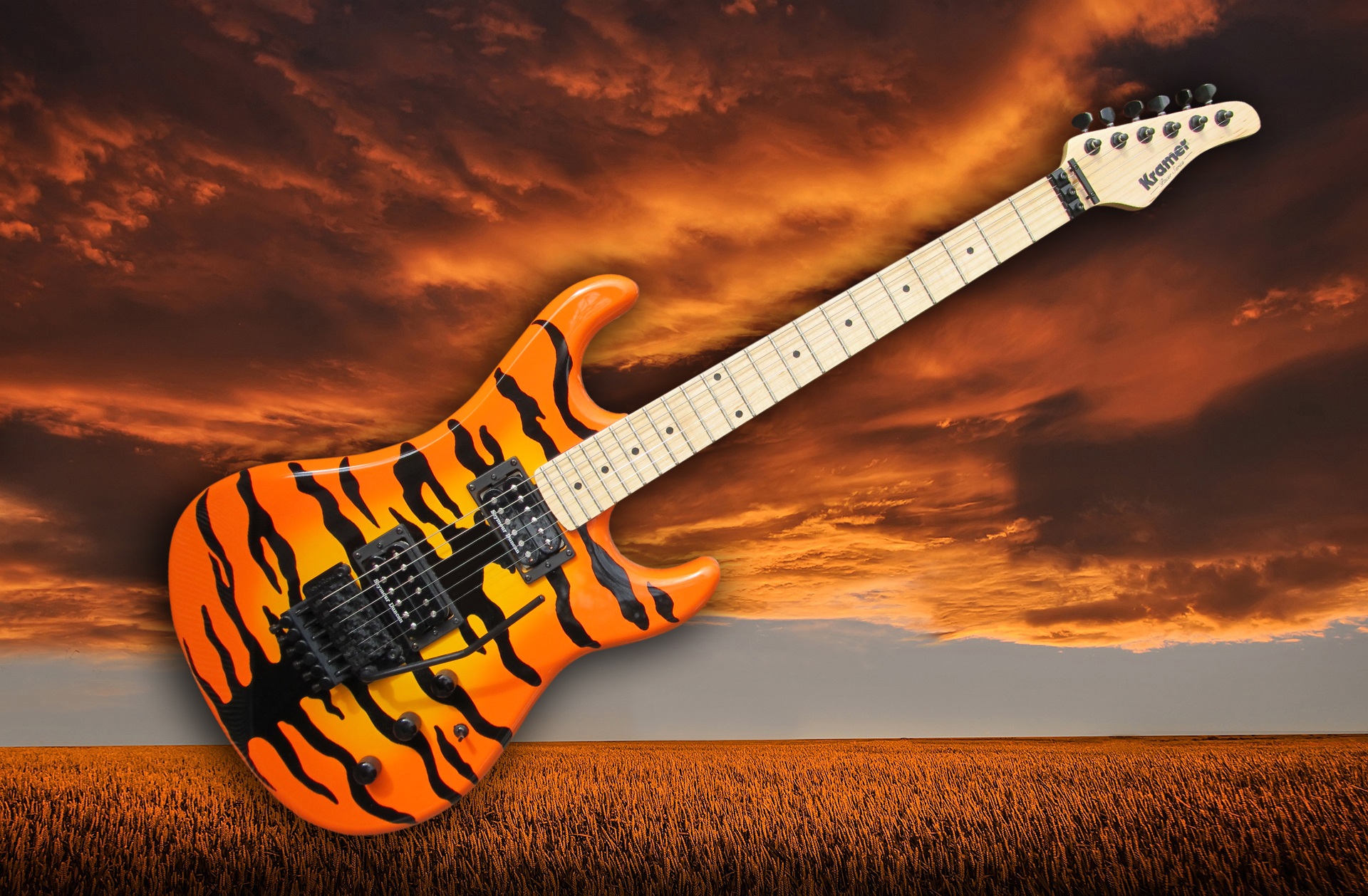 Tiger Stripe Electric guitar by bremslaeufer