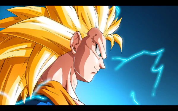 HD wallpaper featuring Gohan from Dragon Ball Z, showcasing his iconic Super Saiyan form with dynamic lightning effects in the background.