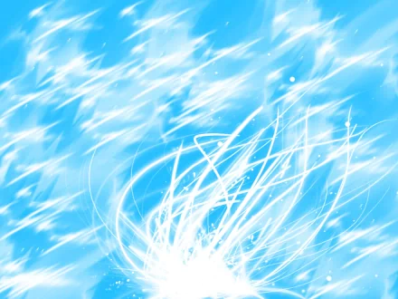 Abstract white pattern on a vibrant blue background, creating a dynamic and visually striking HD desktop wallpaper and background.