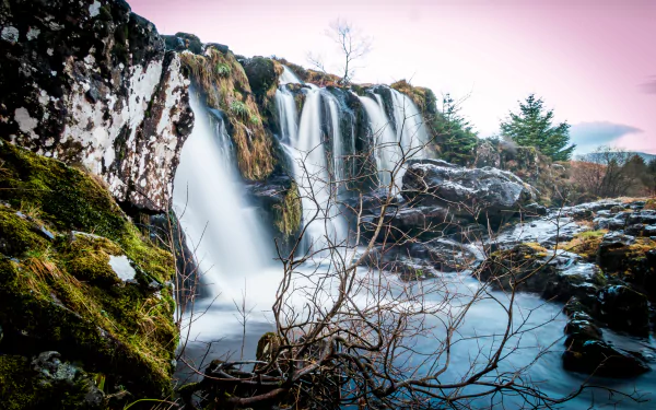 waterfall nature Loup Of Fintry Waterfall HD Desktop Wallpaper | Background Image