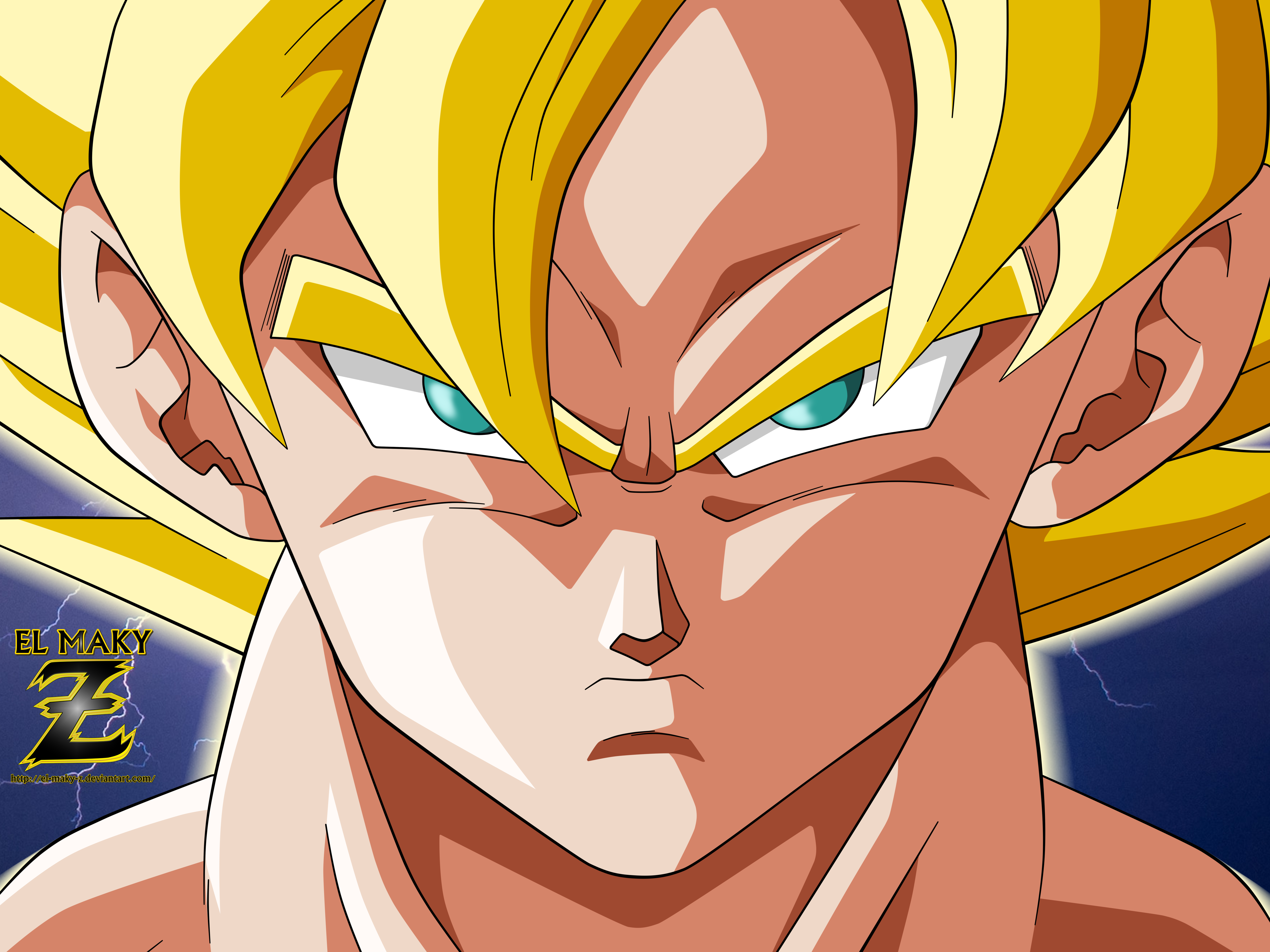 goku super saiyan 1 face