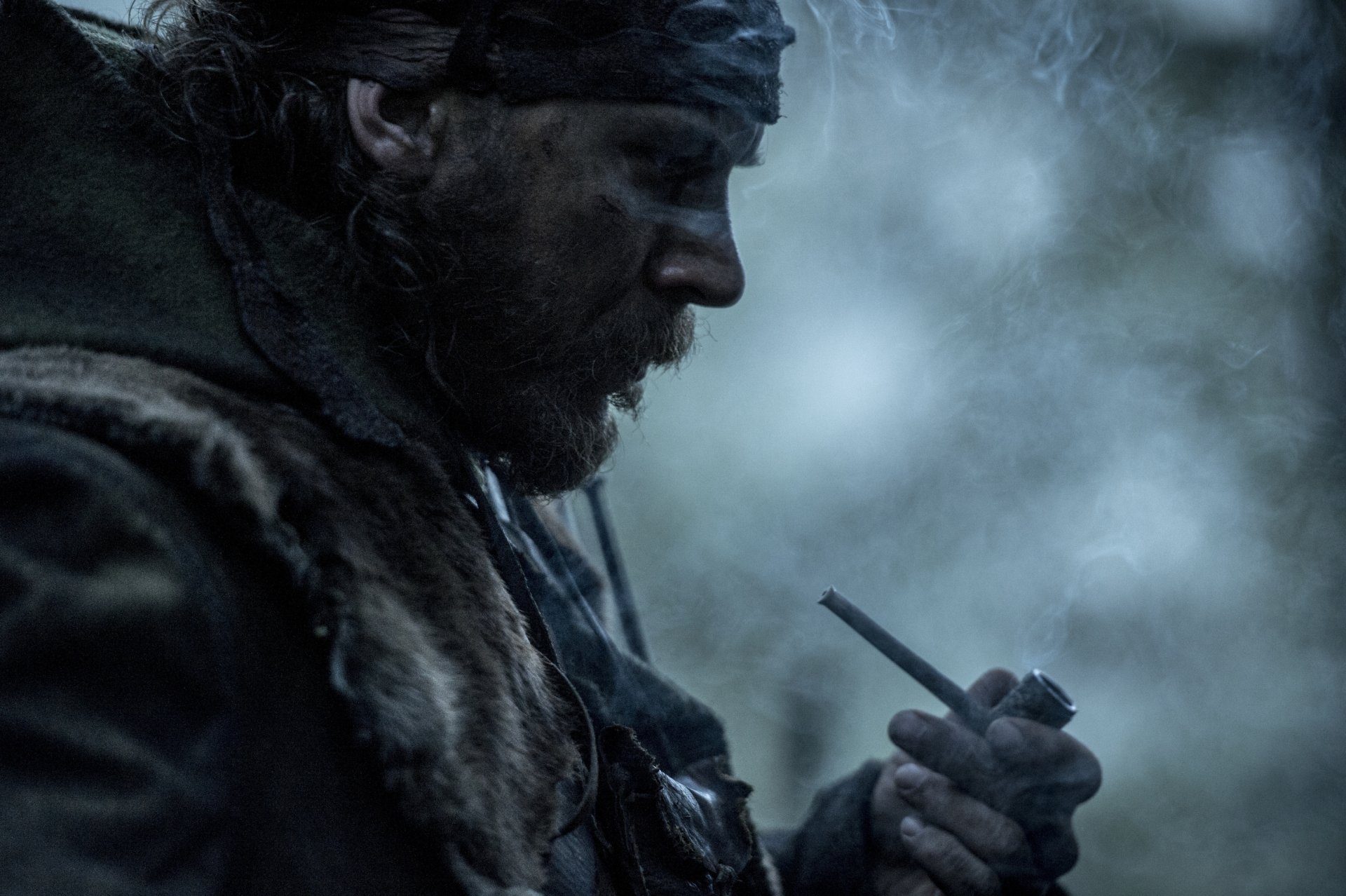 HD PC wallpaper featuring Tom Hardy in a rugged, intense scene from the movie The Revenant, capturing the film’s dark and gritty atmosphere.