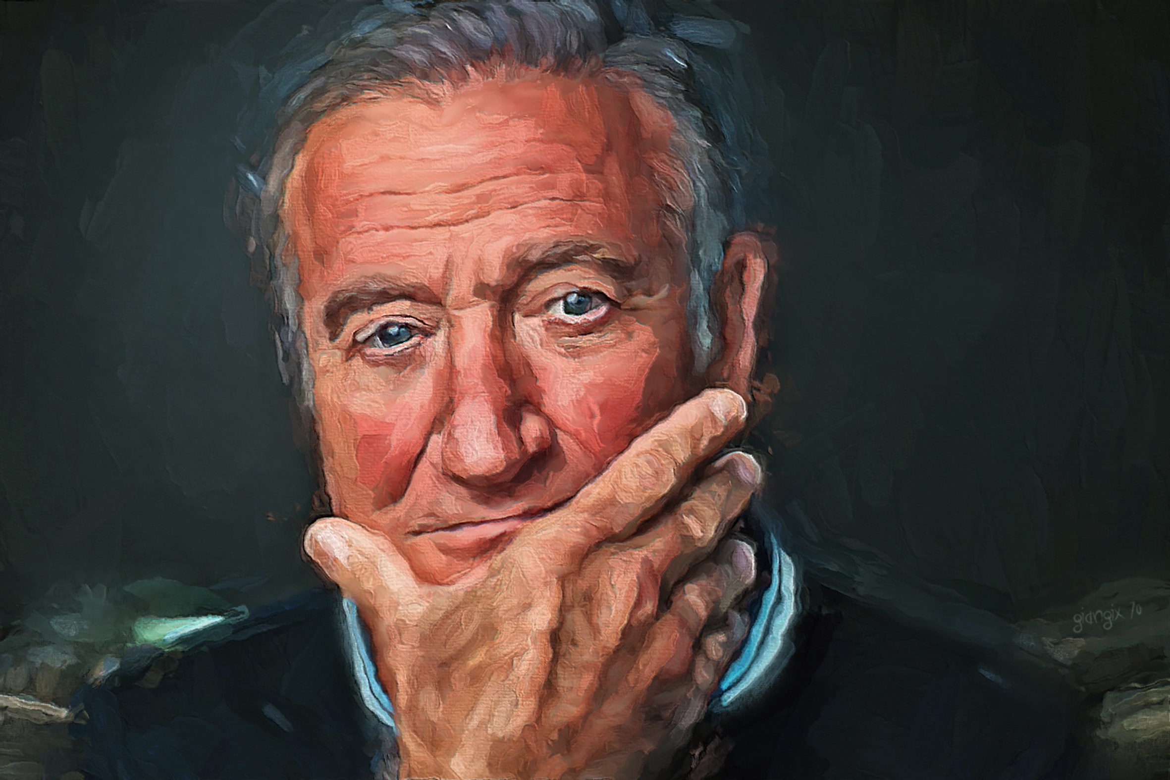 Painting of Robin Williams