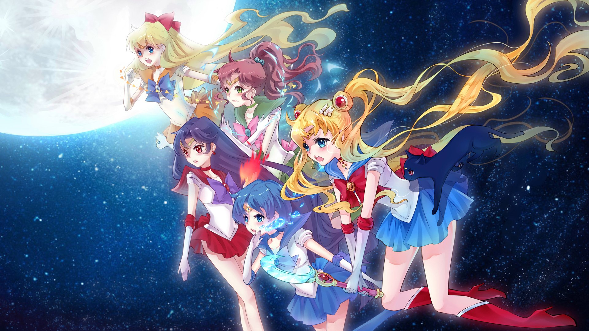 Sailor Moon Group HD Wallpaper | Background Image | 1920x1080