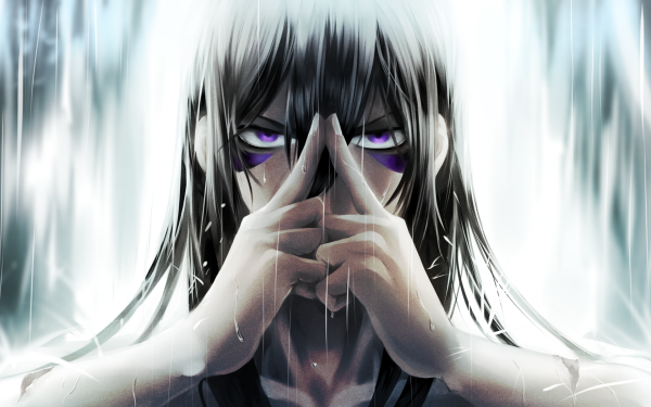 Anime One-Punch Man Sonic Black Hair Purple Eyes Rain HD Wallpaper | Background Image