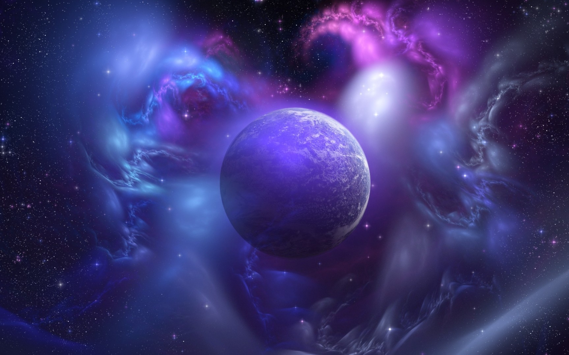 Space in Purple and Blue