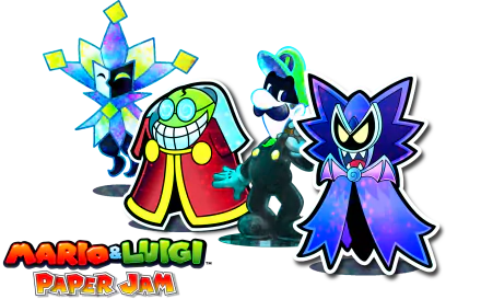 HD desktop wallpaper for Mario & Luigi: Paper Jam featuring vibrant artwork of the game's characters.