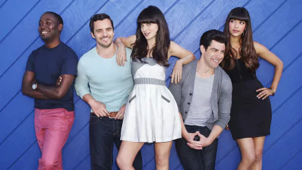 Winston Bishop Lamorne Morris Cece Parekh Hannah Simone Schmidt (New Girl) Max Greenfield Nick Miller Jake Johnson Jessica Day Zooey Deschanel TV Show New Girl HD Desktop Wallpaper | Background Image