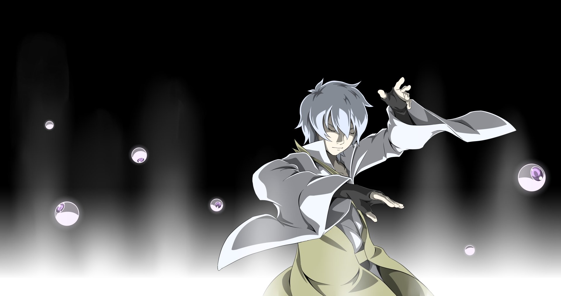 HD desktop wallpaper featuring Mitsuki from Naruto, posed dynamically in front of a dark background with orbs, from Boruto: Naruto the Movie.