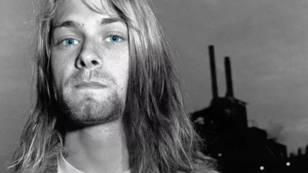 Black & White close-up face blue eyes music Kurt Cobain HD Desktop Wallpaper | Background Image