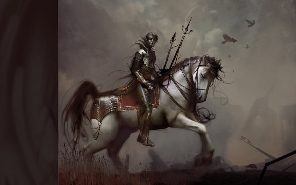Fantasy Warrior Horse HD Wallpaper | Background Image