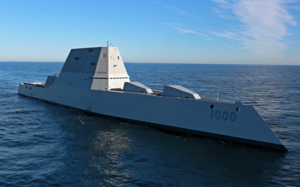Military USS Zumwalt (DDG-1000) Warships United States Navy Warship Ocean Guided Missile Destroyer HD Wallpaper | Background Image