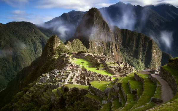 Peru mountain cloud sky ruin man made Machu Picchu HD Desktop Wallpaper | Background Image