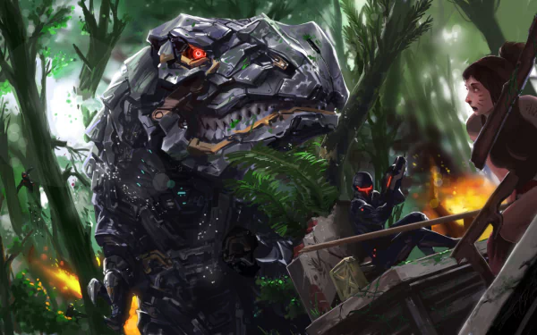 dinosaur robot Sci Fi Mech robot dinosaur HD Desktop Wallpaper | Background Image
