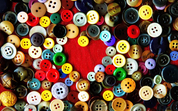 button artistic heart HD Desktop Wallpaper | Background Image