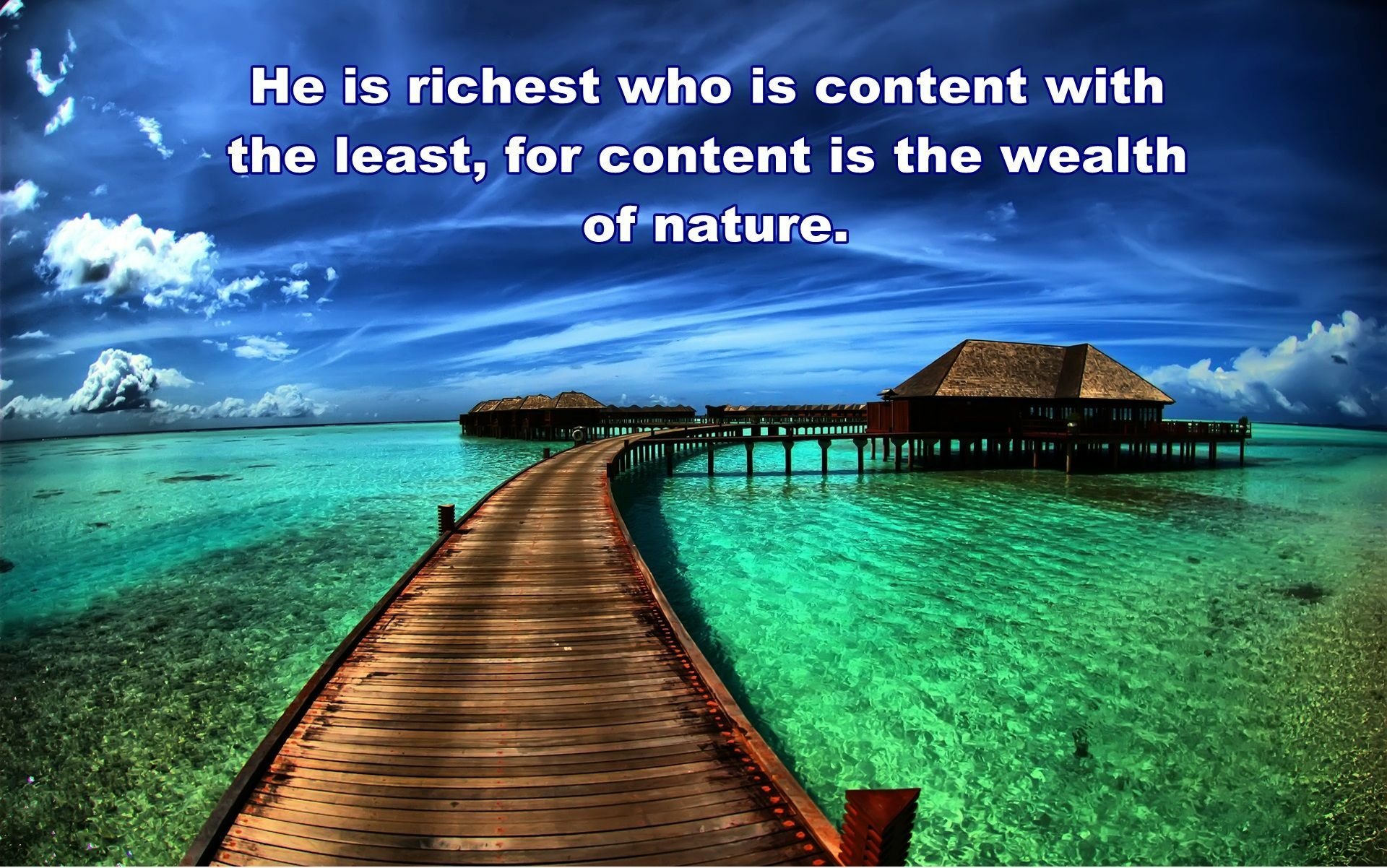 Download Walkway Hut Tropical Quote Misc Statement HD Wallpaper