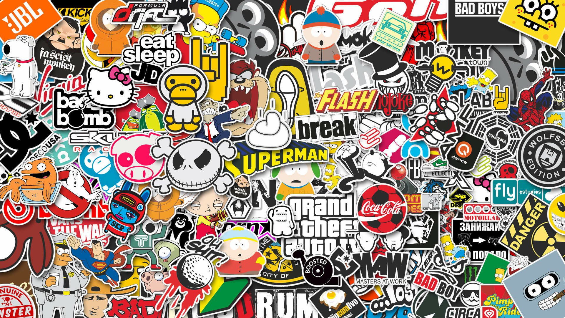 10+ Sticker Bomb HD Wallpapers | Background Images