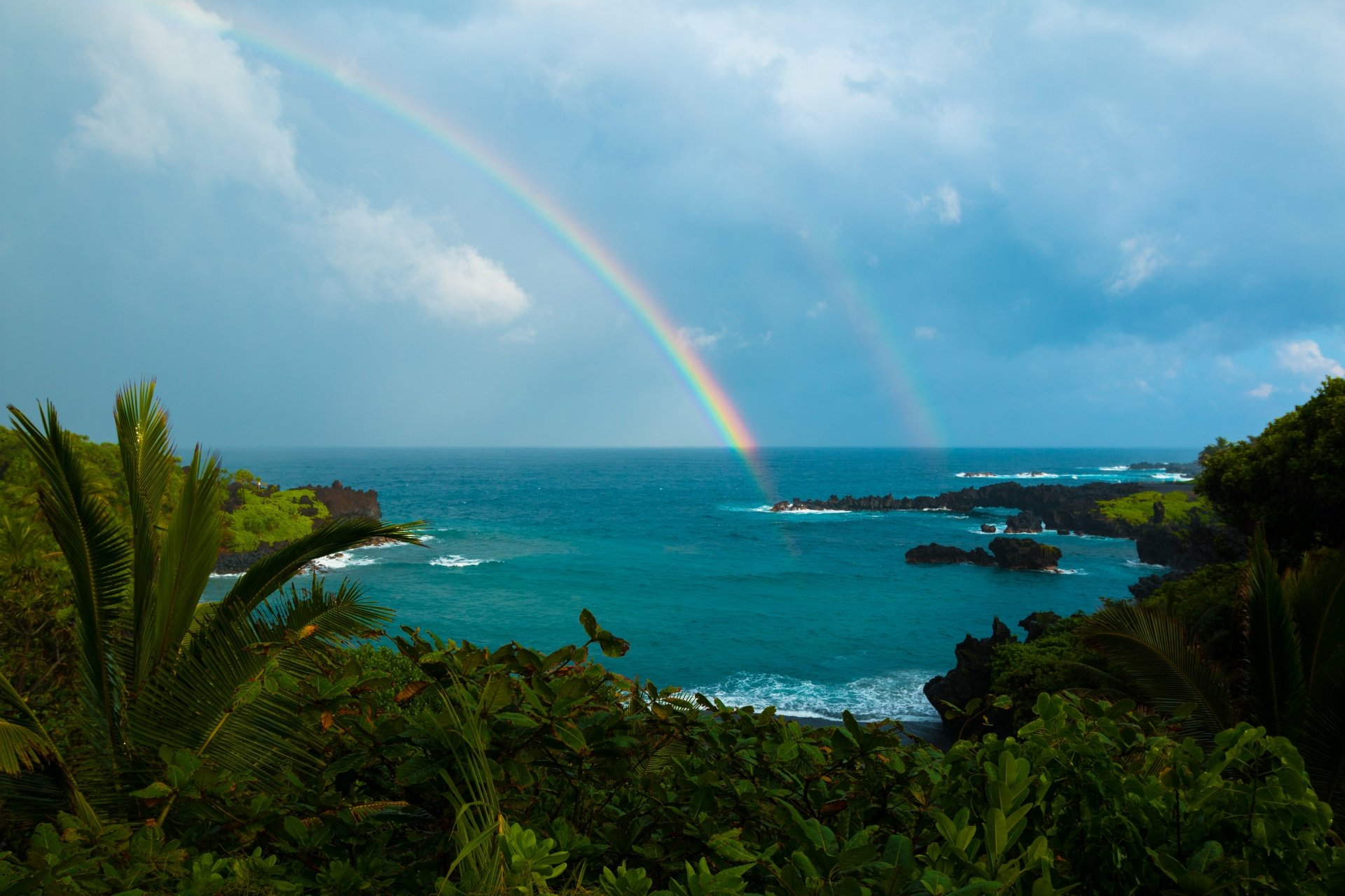 Rainbow over Maui, Hawaii 4k Ultra HD Wallpaper | Background Image