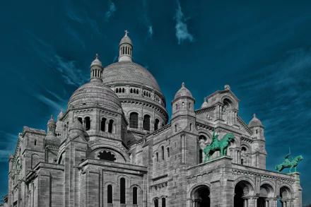 statue dome monument France Paris religious Sacré-Cœur HD Desktop Wallpaper | Background Image