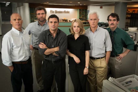 John Slattery Ben Bradlee Jr. liev schreiber Marty Baron Brian d'Arcy James Matt Carroll Mark Ruffalo Michael Rezendes Michael Keaton Walter 'Robby' Robinson Rachel Mcadams Sacha Pfeiffer Spotlight (2015) movie HD Desktop Wallpaper | Background Image