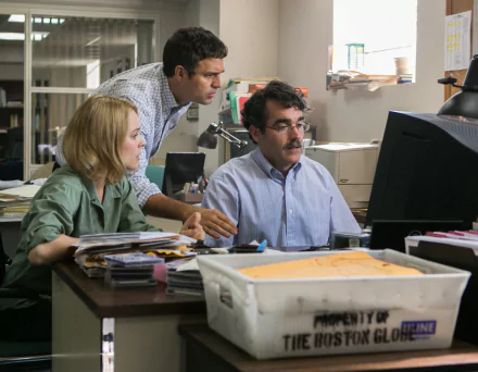 Brian d'Arcy James Matt Carroll Mark Ruffalo Michael Rezendes Rachel Mcadams Sacha Pfeiffer Spotlight (2015) movie HD Desktop Wallpaper | Background Image