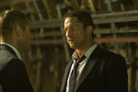 Aaron Eckhart Benjamin Asher Gerard Butler Mike Banning movie London Has Fallen HD Desktop Wallpaper | Background Image